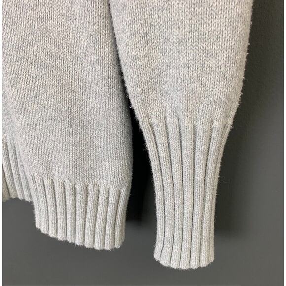 Nautica Womens Gray Ribbed Cowl Neck Sweater XL 100% Cotton Long Sleeve - Picture 3 of 5